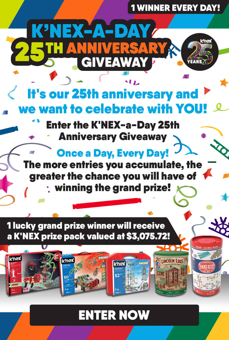 K'NEX 25th Anniversary Giveaway Graphics